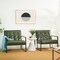 30.5"H Mid-Century Modern Leatherette Button-tufted Accent Arm Chair with Black Metal Frame